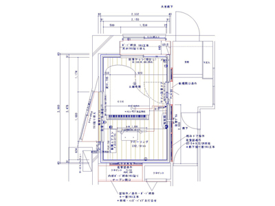 グランドピアノ1台のための防音室（マンション）図面