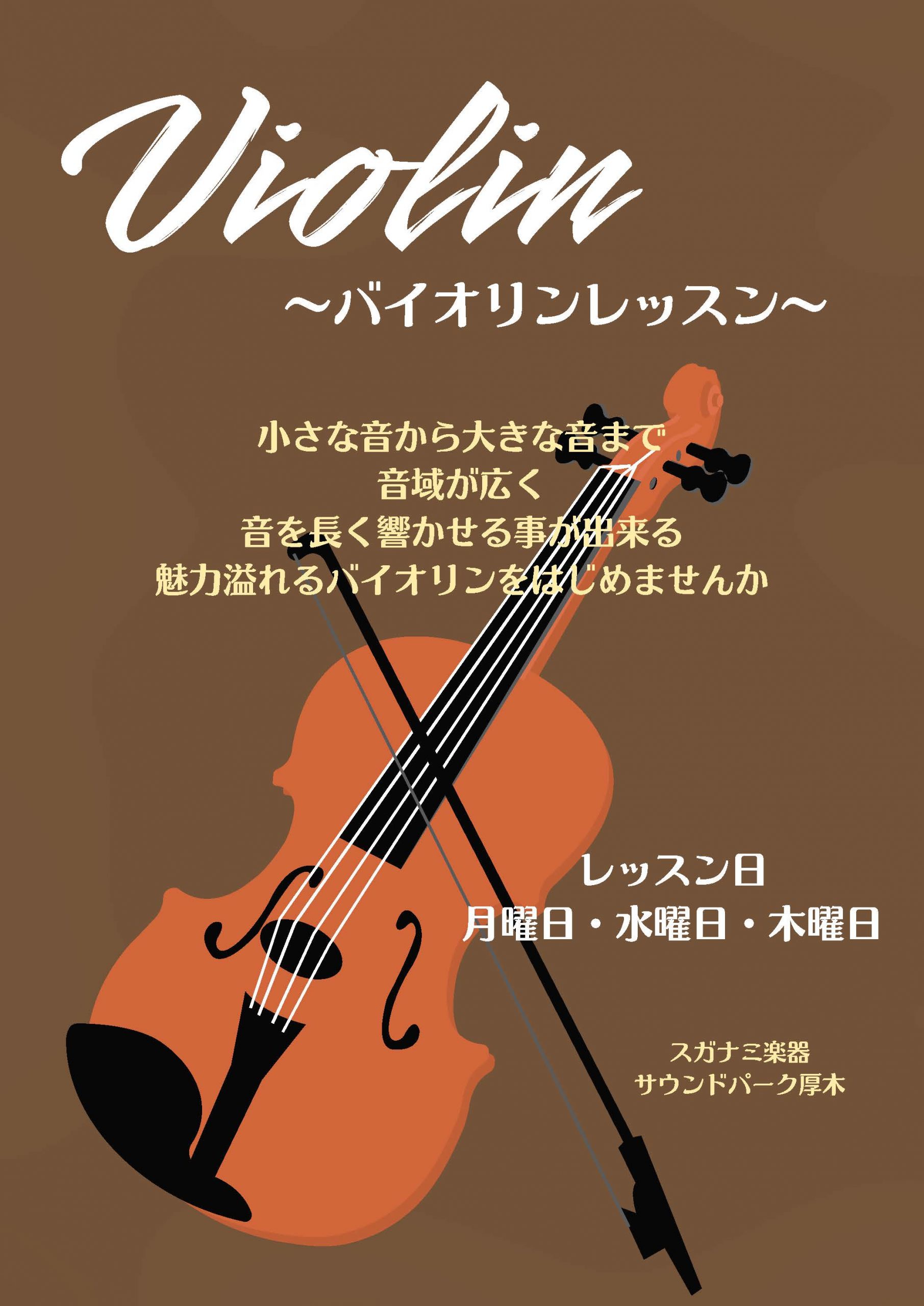 バイオリンレッスンチラシ